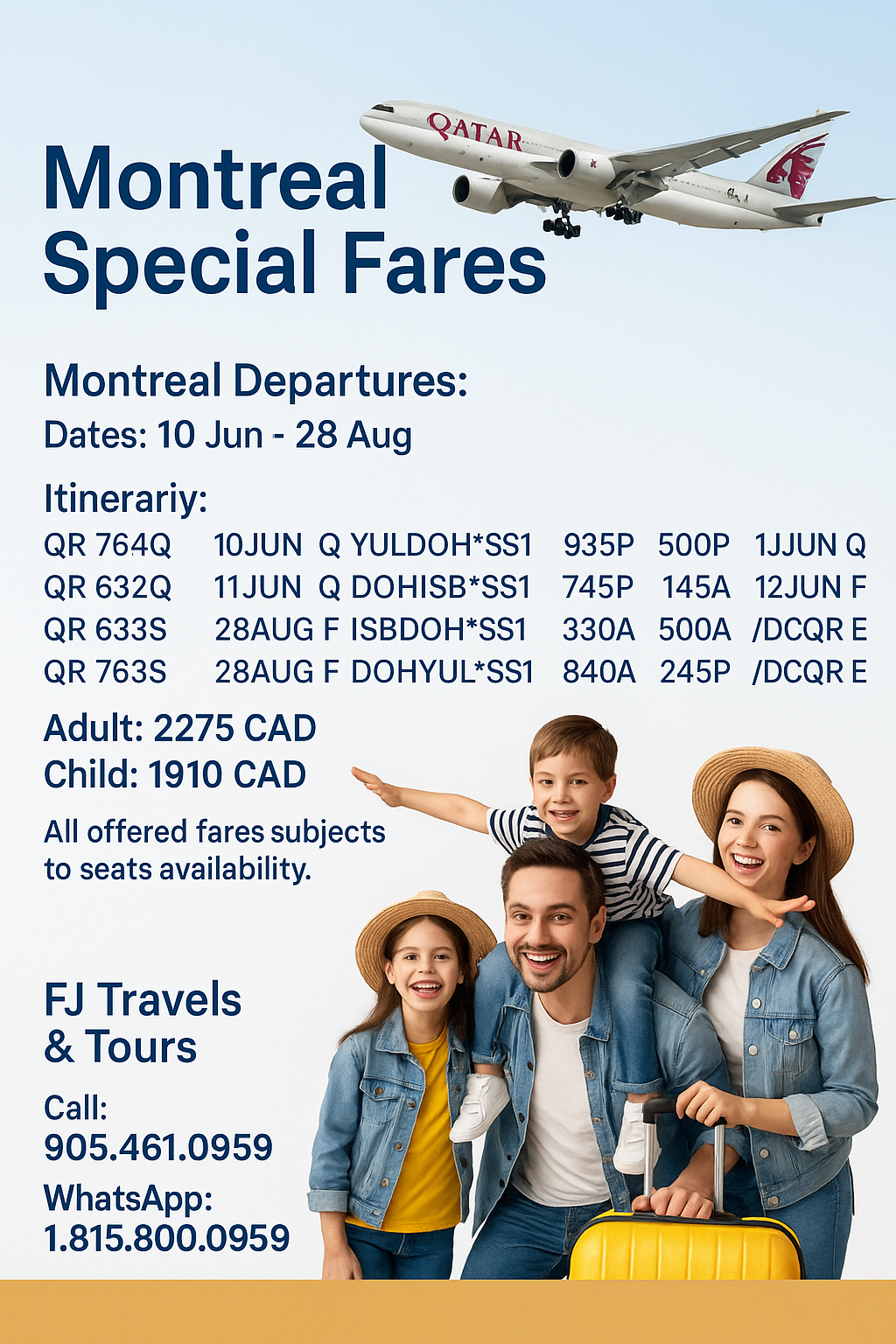 Montreal Special Fares