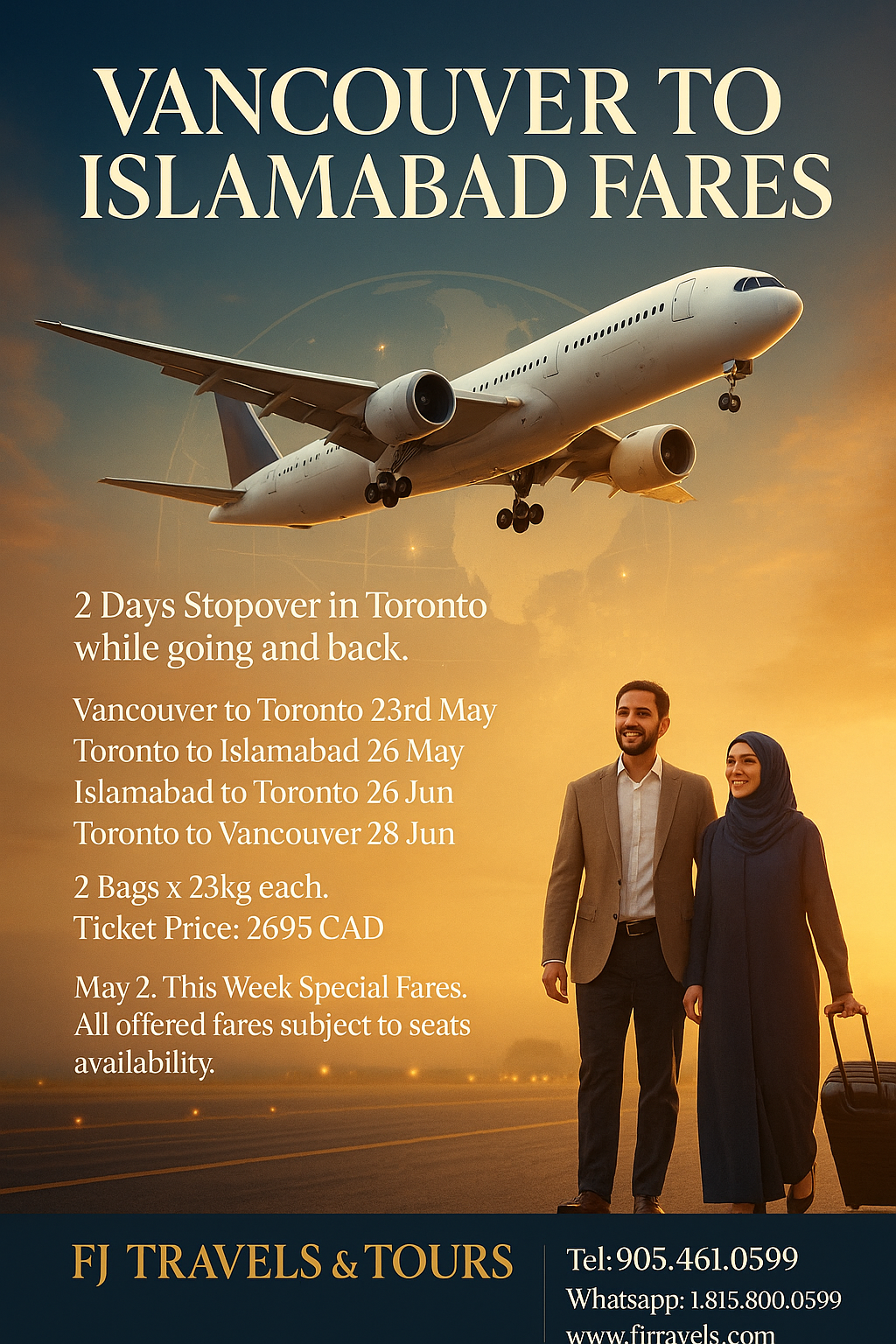 Vancouver To Islamabad Fares